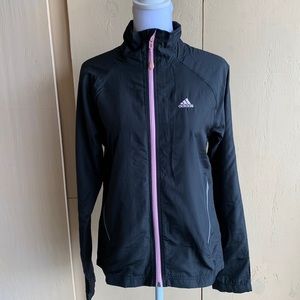 Adidas Sz S Black Lightweight Zip-up Jacket